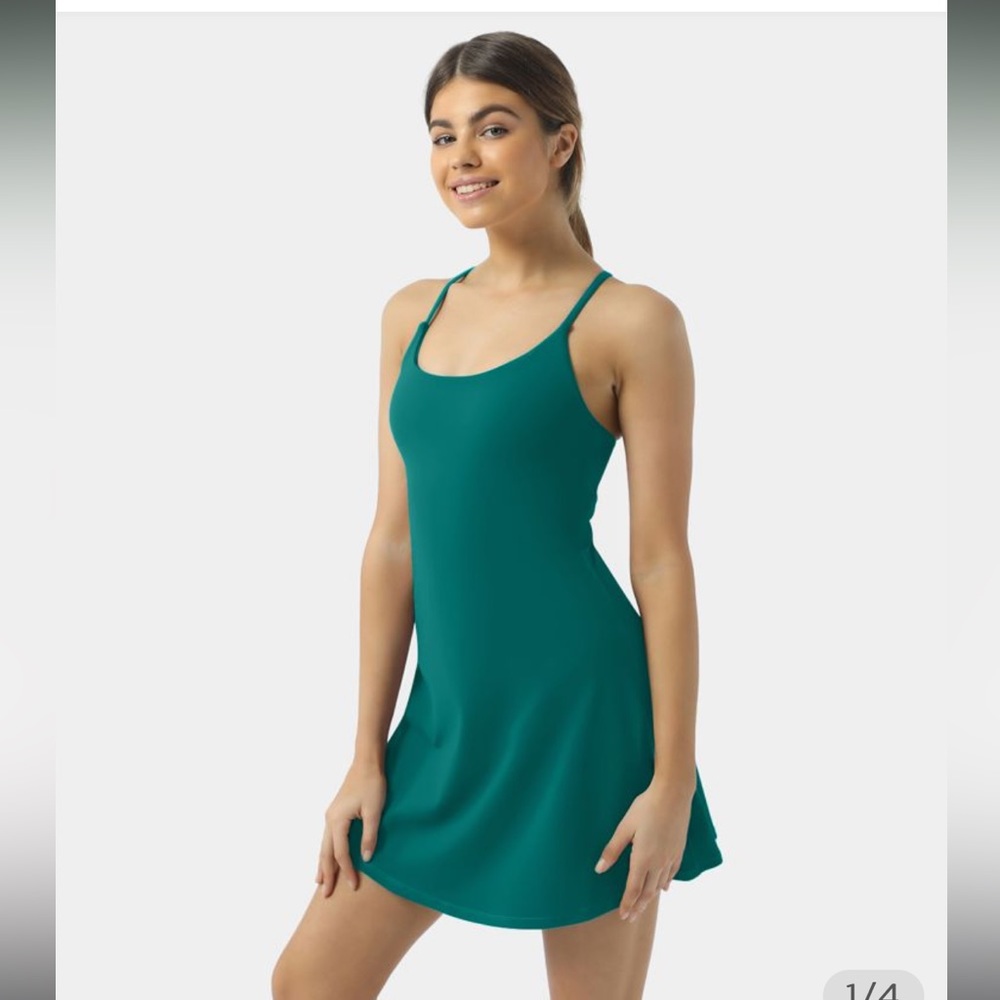 HALARA Teal Green Mini Dress
